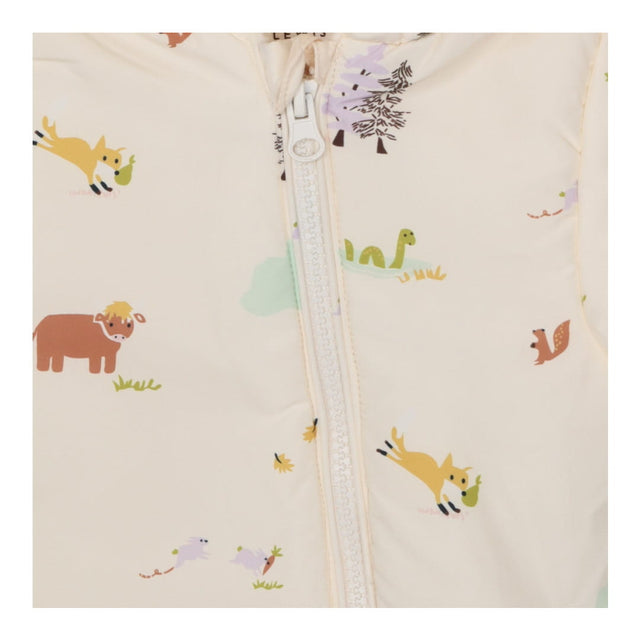 Pramsuit Cream with Animals