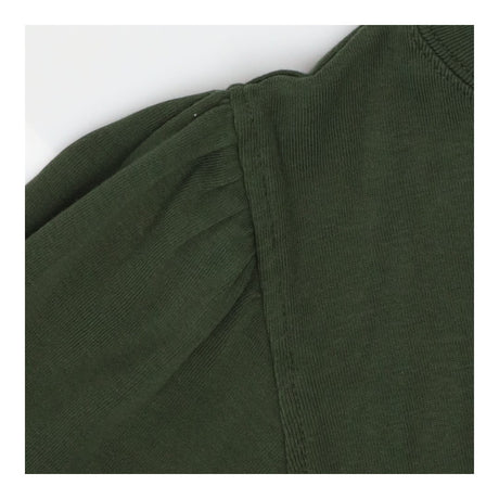 Hush Khaki Ruffle Sleeve Long Sleeve Cotton Tee