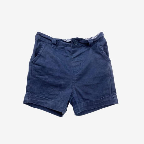 Navy Turn Up Shorts