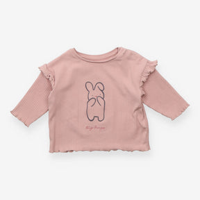 Pink Ribbed Bunny Long Sleeve