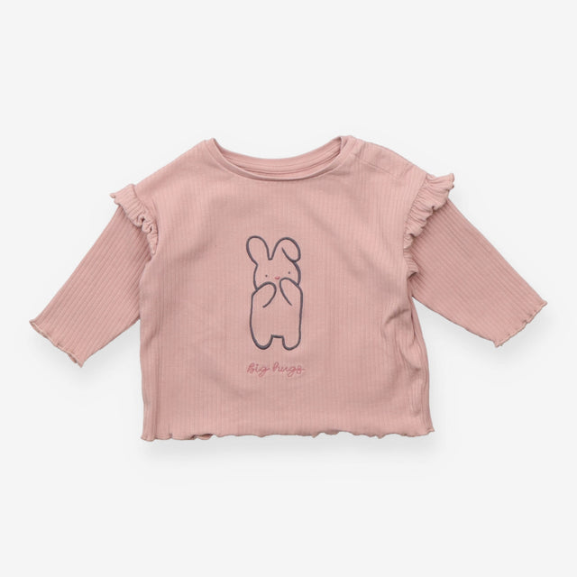 Pink Ribbed Bunny Long Sleeve