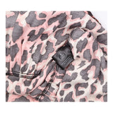Midi Tiered Dress Black with Pink Leopard Print & 