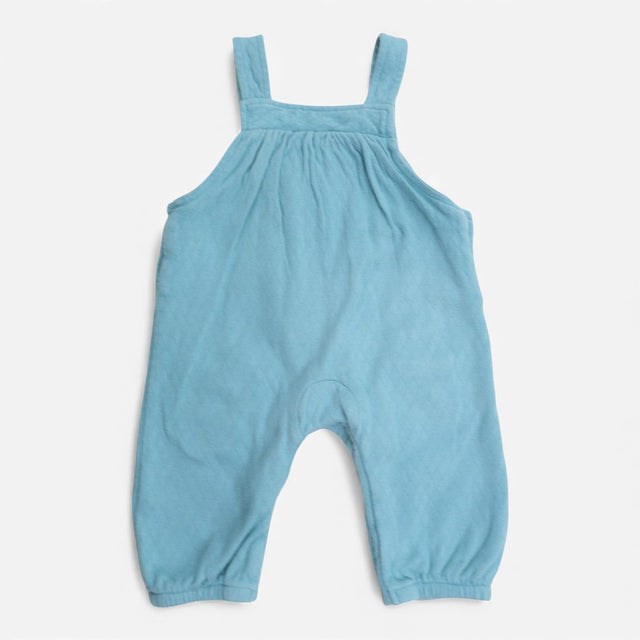 Teal dungarees with koala pockets