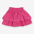 Skirt pink cord tiered 