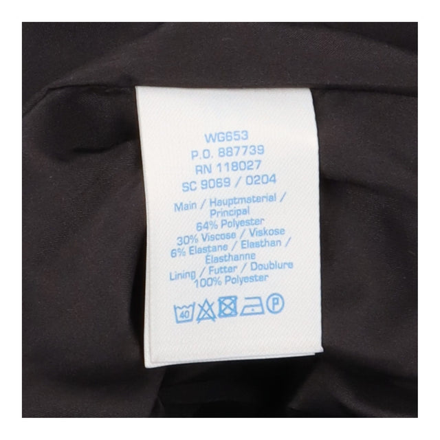 Black Front Split Tailored Pencil Skirt