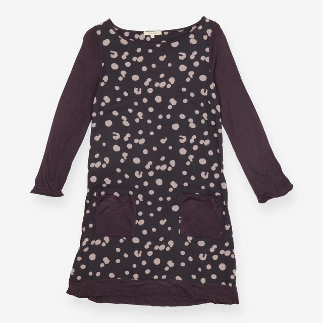 White Stuff Grey Polka Dot Hybrid Knit & Jersey Lo