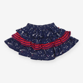 Skort blue jersey tiers red stripe 
