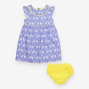 Blue Birds Dress and Bloomers