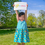 Rainbow print sleeveless dress with pockets