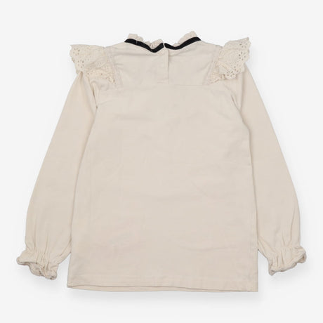 Cream Long Sleeve with Lace Detail