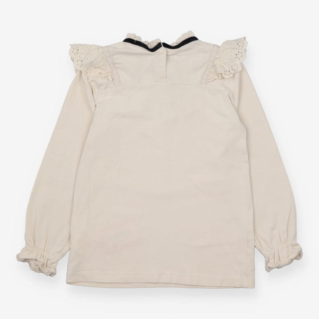 Cream Long Sleeve with Lace Detail