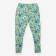 Leggings Turquoise Green Organic Cotton Jungle Pri
