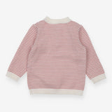 Knit sweater pink stripe flopsy