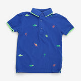 Polo tee blue neon dinos