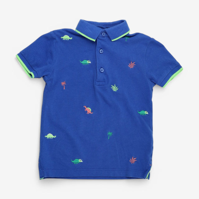 Polo tee blue neon dinos
