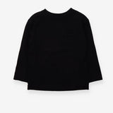 T-shirt long sleeve black with pocket