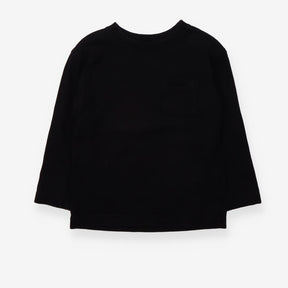 T-shirt long sleeve black with pocket