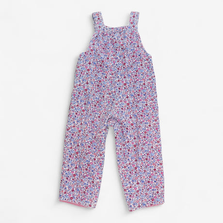 Cord dungarees pink ditsy floral 