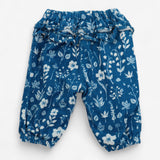 Blue Floral Cord Trousers