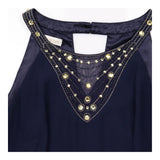 Sleeveless Cocktail Dress Embellished Neckline Chi