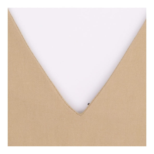 Tie Shoulder Dress Tan Organic Cotton Sleeveless