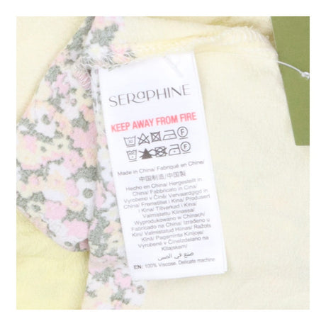 Seraphine Yellow Green Floral Nursing Midi Dress