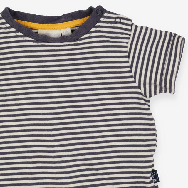 T-shirt Short Sleeve Stripe Grey Slate