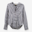 Paul Smith Grey and White Striped Long Sleeve Cors