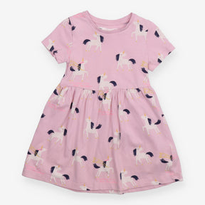 Dress SS pink unicorns