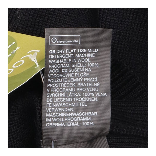 Cardigan Black Merino Wool V Neck Button Front