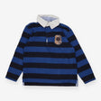Rugby Shirt Blue Stripe Gold Logo