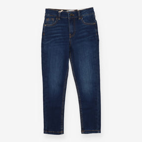 Blue Skinny Jeans Gold Stitching