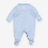 Sleepsuit Blue Stripe Small Elephant Applique