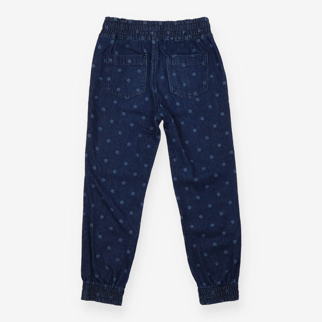 Pull on Cuffed Jean with Flowers