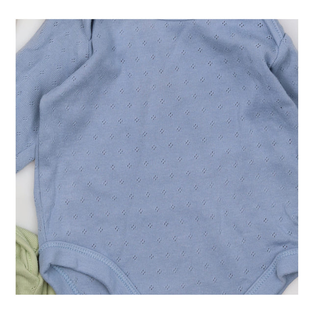 Pointelle Bodysuit Pink, Blue, Green and Cream 4-P