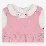 Dress pink cord hedgehog & bunny with bodysuit