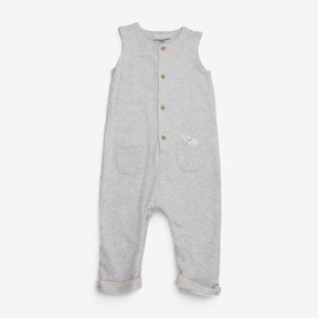 Grey Romper Jersey with Elephant Pocket