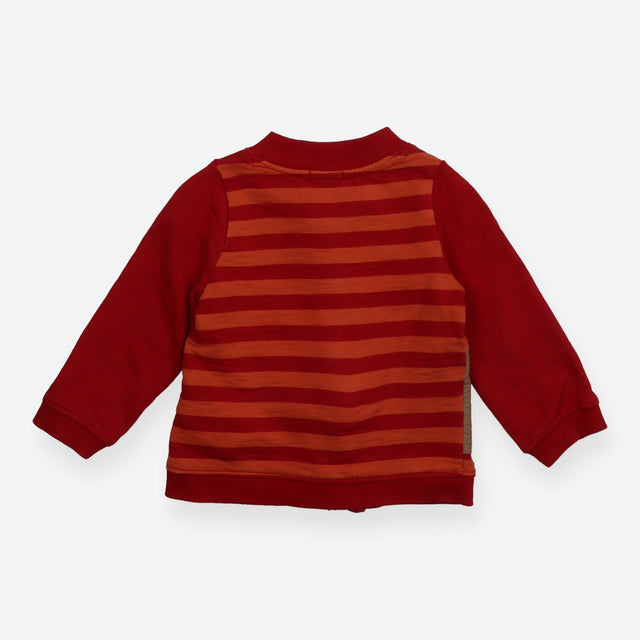 Sweatshirt Red and Orange Stripe Petit Ceant 