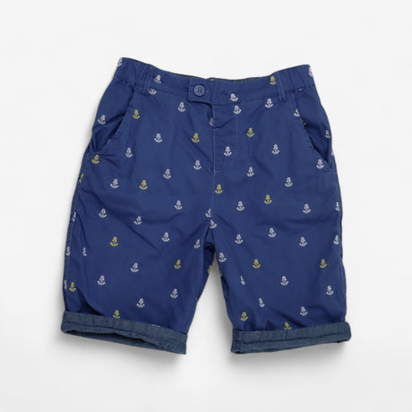 Blue Reversible Anchor Shorts
