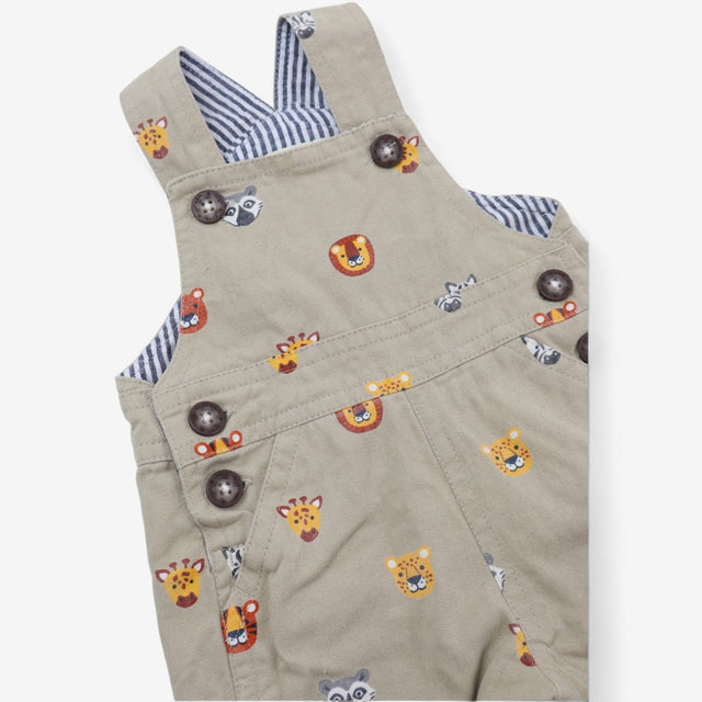 Dungarees Cream safari animals