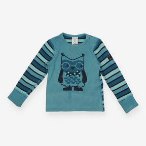 T-shirt blue distinguished owl 