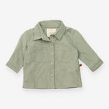 Shirt long sleeved cord green