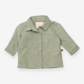 Shirt long sleeved cord green