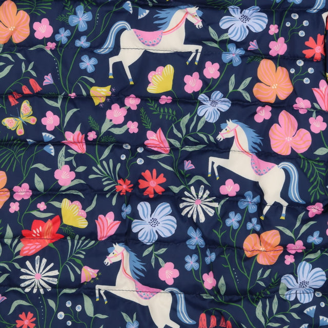 Navy horse coat reversible