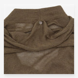 Longline Cardigan Moss Green Scarf Neck Open Front