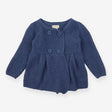 Blue Knit Cardigan - 4 buttons