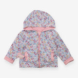 Hoodie Reversible Pink Rabbit Flowers