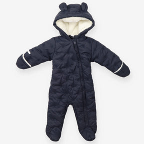 Recycled Star Quilted Pramsuit- navy