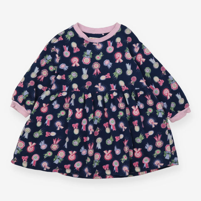 Dress jersey navy with award rosettes and prize 