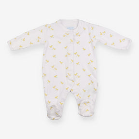Sleepsuit White with Yellow Ducks